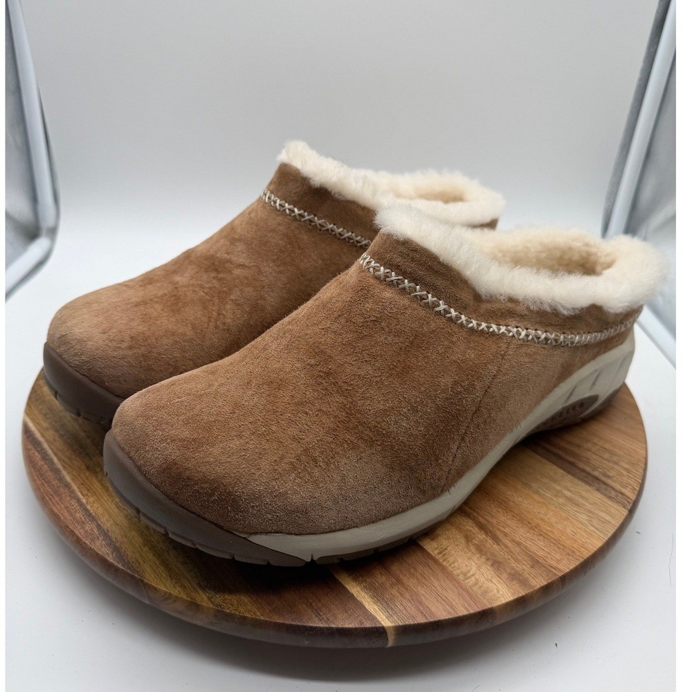 Merrell Encore Ice 4 Women's US 11 UK 8.5 Suede Faux Fur Lined Clogs Brown 0725